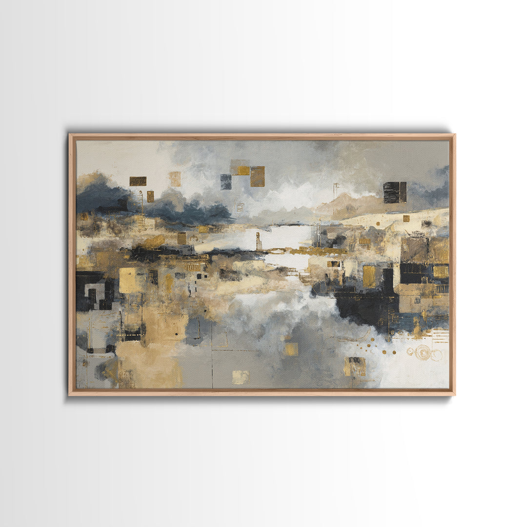 Stormy Landscape with Lighthouse as Guidance Metaphor Canvas Print, Law Office Art, Contemporary Art, Office Decor, Counsel, LOA-3x2-63