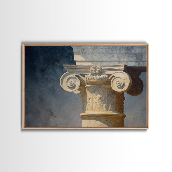 Marble Courthouse Column Study Without Building Scene Canvas Print, Law Office Art, Statement Artwork, Office Decor, Counsel, LOA-3x2-7