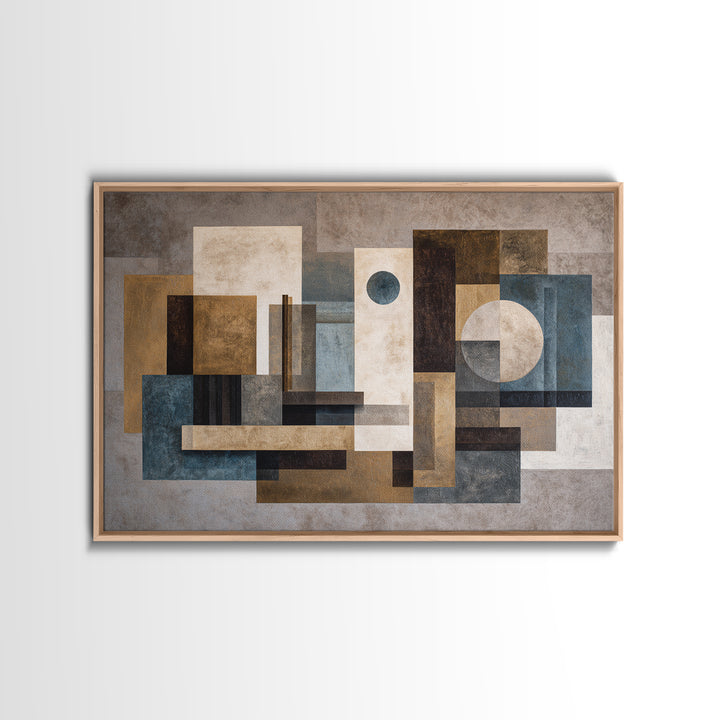 Balanced Geometric Forms Symbolizing Fairness Canvas Print, Law Office Art, Therapy Office Decor, Office Decor, Counsel, LOA-3x2-81
