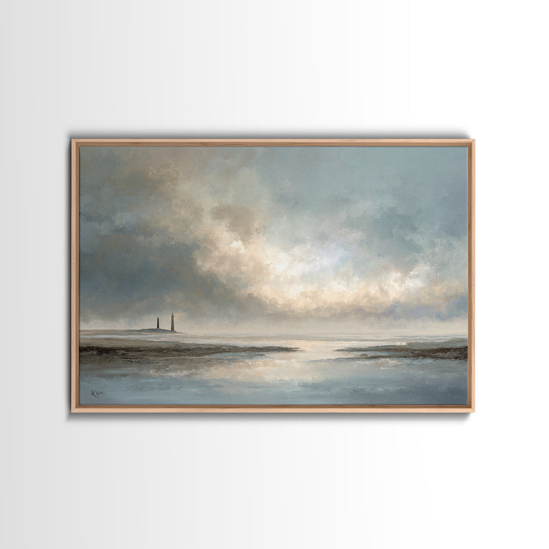 Stormy Landscape with Lighthouse as Guidance Metaphor Canvas Print, Law Office Art, Butterfly Art, Office Decor, Counsel, LOA-3x2-87