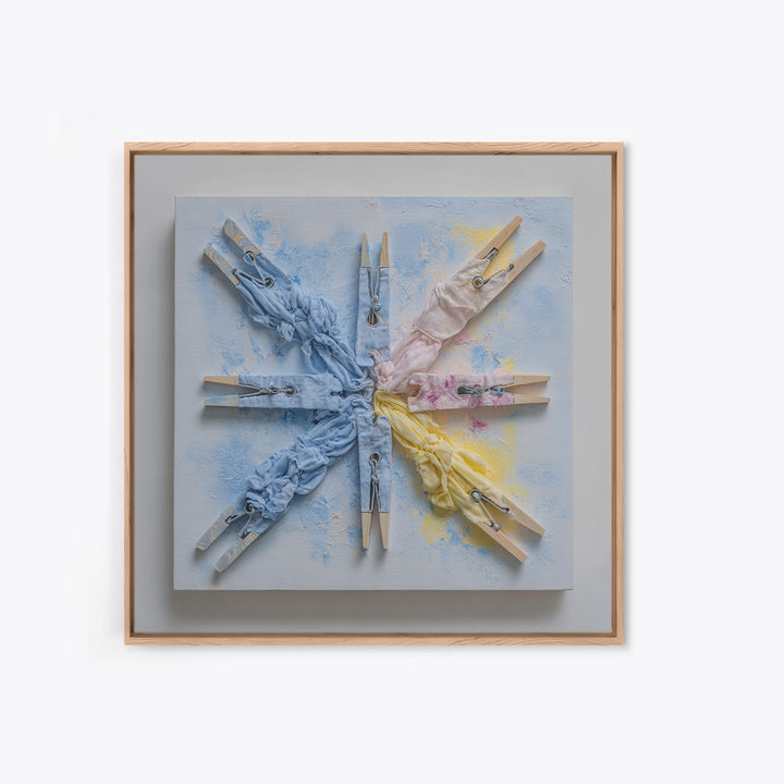 Clean Blue Water Ripple Abstraction Framed Canvas Print, Laundry Room Art, Whimsical Art, Living Room Decor, Fine Art, Clean, LRA-1x1-42