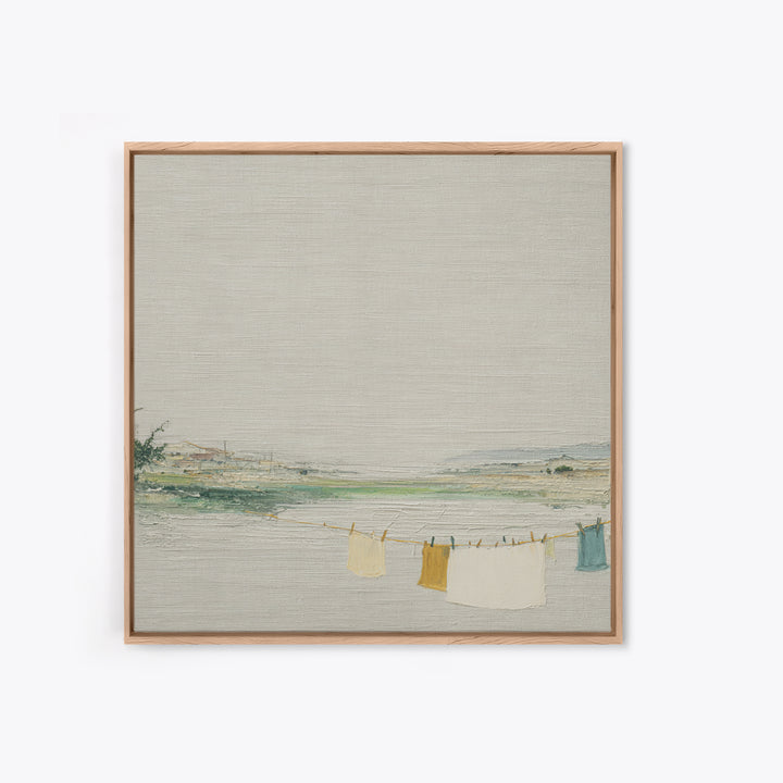 Fresh Air Meadow Landscape for Clean Mood Framed Canvas Print, Laundry Room Art, Wall Art Print, Living Room Decor, Clean, LRA-1x1-47