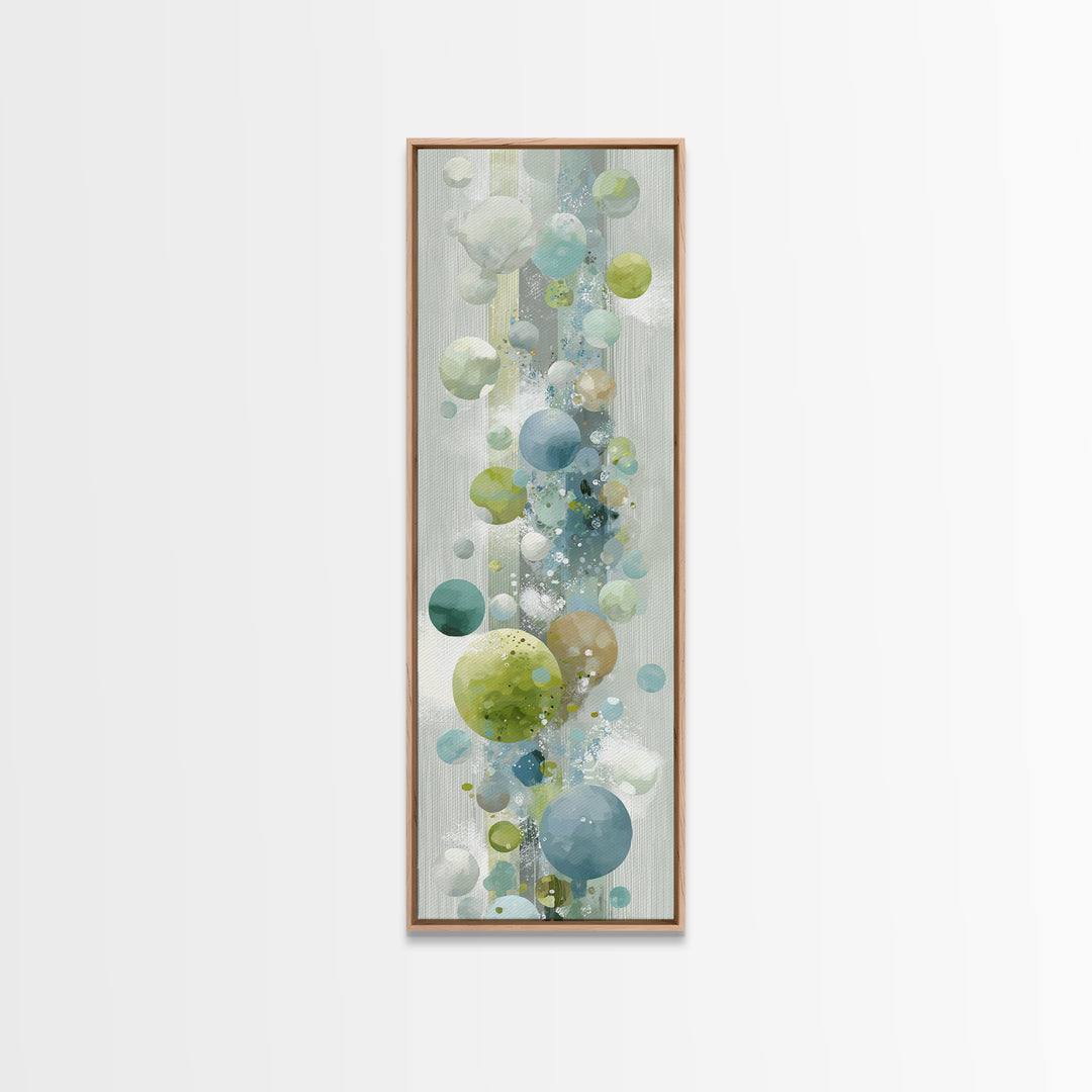 Abstract Suds and Bubbles Canvas Print, Laundry Room Art, Minimalist Wall Art, Living Room Decor, Abstract Art, Clean, LRA-1x3-10