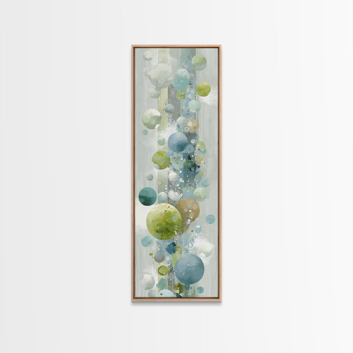Abstract Suds and Bubbles Canvas Print, Laundry Room Art, Minimalist Wall Art, Living Room Decor, Abstract Art, Clean, LRA-1x3-10
