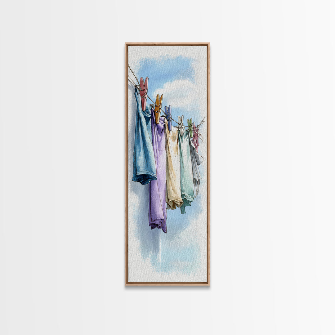 Washing Machine Icon Graphic Without Text Canvas Print, Laundry Room Art, Whimsical Art, Living Room Decor, Fine Art, Clean, LRA-1x3-22