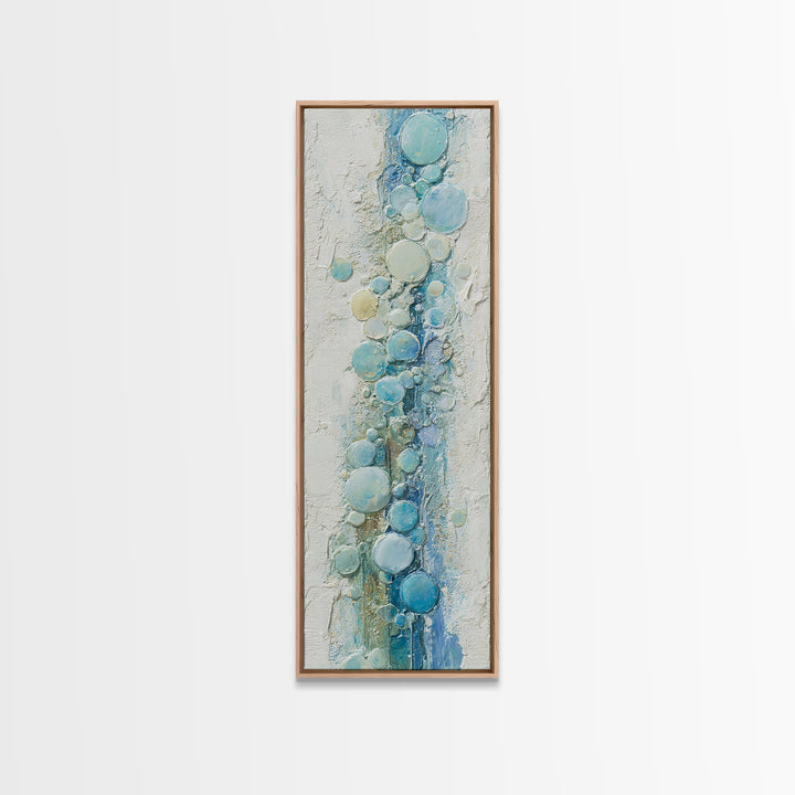 Abstract Suds and Bubbles Framed Canvas Print, Laundry Room Art, Gallery Wall Prints, Living Room Decor, Abstract Art, Clean, LRA-1x3-34