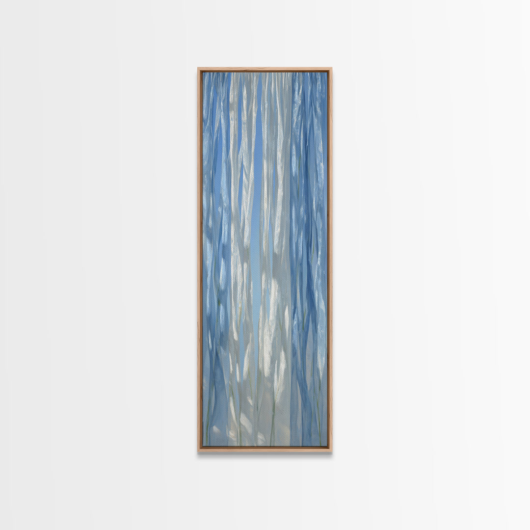 Clean Blue Water Ripple Abstraction Canvas Print, Laundry Room Art, Laundry Room Decor, Living Room Decor, Abstract Art, Clean, LRA-1x3-6