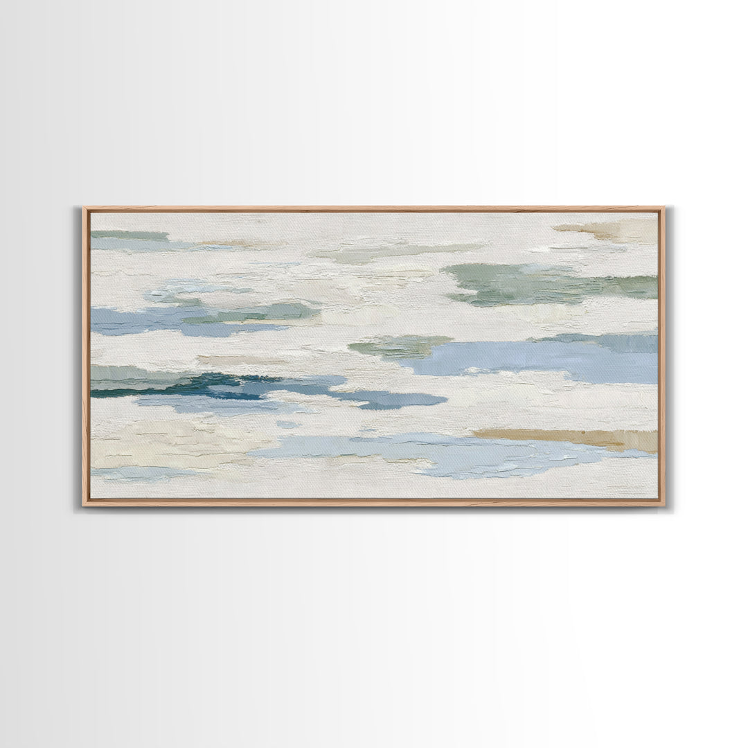 Linen Texture Abstract Canvas Print, Laundry Room Art, Living Room Decor, Abstract Art, Clean, Farmhouse Decor, LRA-2x1-32