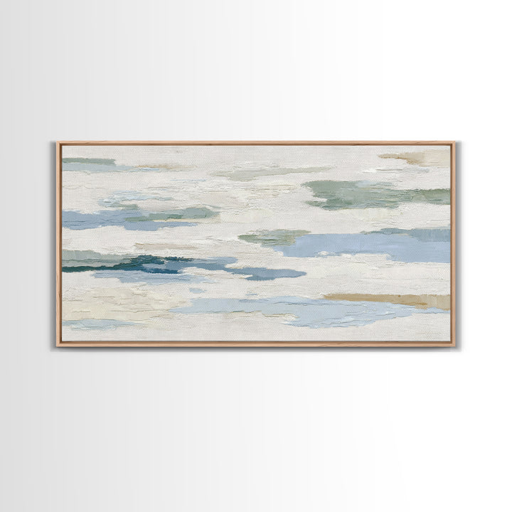 Linen Texture Abstract Canvas Print, Laundry Room Art, Living Room Decor, Abstract Art, Clean, Farmhouse Decor, LRA-2x1-32