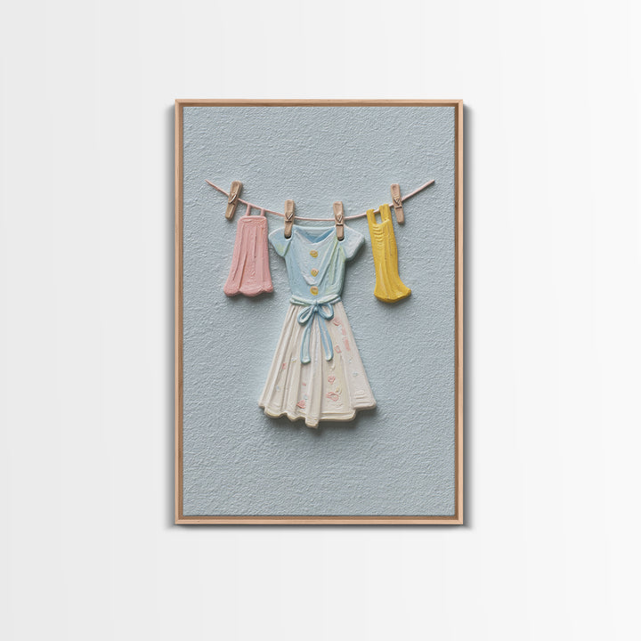 Farmhouse Laundry Sign Ornament Without Words Canvas Print, Laundry Room Art, Fine Art Print, Living Room Decor, Clean, LRA-2x3-27