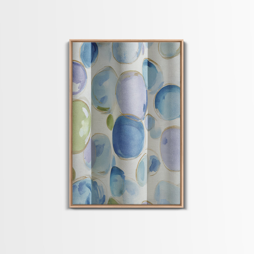 Soap Bubbles Rendered as Playful Abstract Circles Canvas Print, Laundry Room Art, Home Decor, Living Room Decor, Clean, LRA-2x3-38