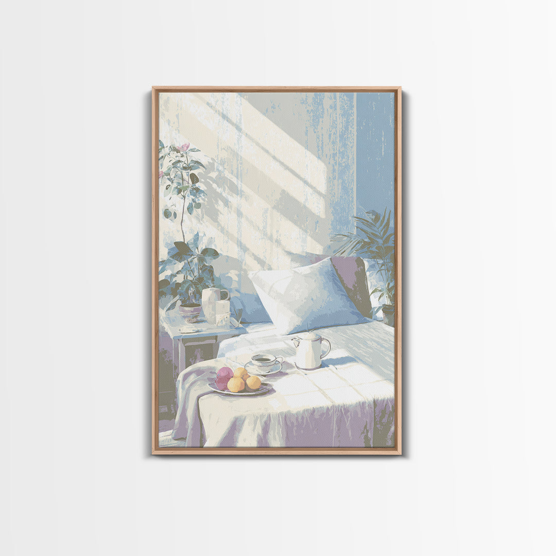 Retro Iron Illustration Framed Canvas Print, Laundry Room Art, Printable Wall Art, Living Room Decor, Abstract Art, Clean, LRA-2x3-41