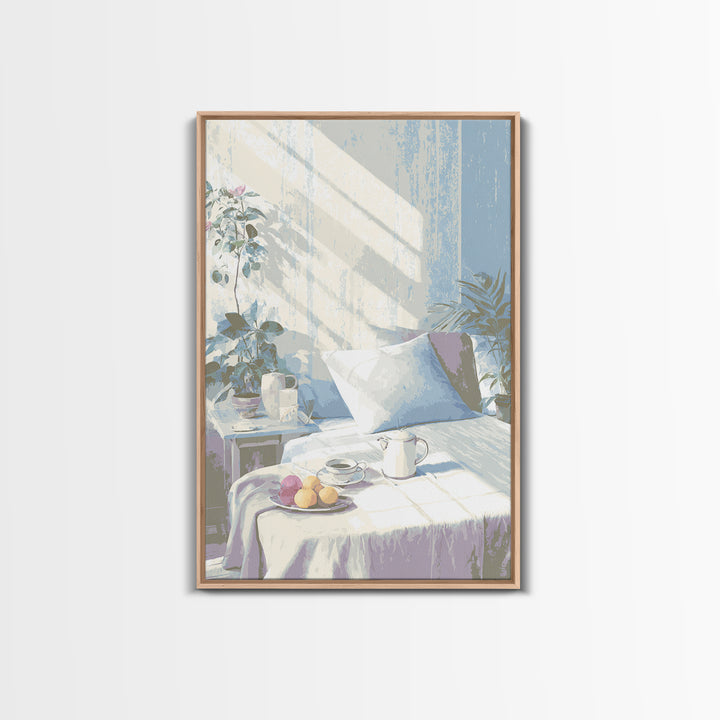 Retro Iron Illustration Framed Canvas Print, Laundry Room Art, Printable Wall Art, Living Room Decor, Abstract Art, Clean, LRA-2x3-41