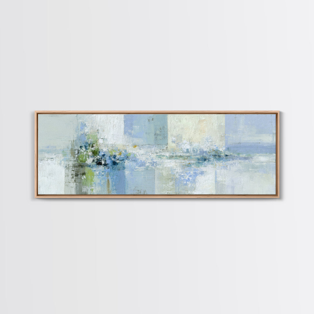 Linen Texture Abstract Framed Canvas Print, Laundry Room Art, Apartment Wall Art, Living Room Decor, Abstract Art, Clean, LRA-3x1-28