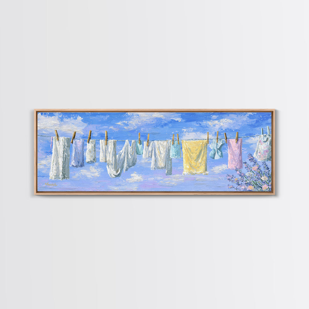 Washing Machine Icon Graphic Without Text Framed Canvas Print, Laundry Room Art, Retro Wall Art, Living Room Decor, LRA-3x1-74