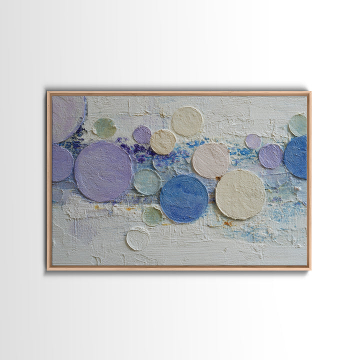 Soap Bubbles Rendered as Playful Abstract Circles Canvas Print, Laundry Room Art, Farmhouse Decor, Living Room Decor, Clean, LRA-3x2-10