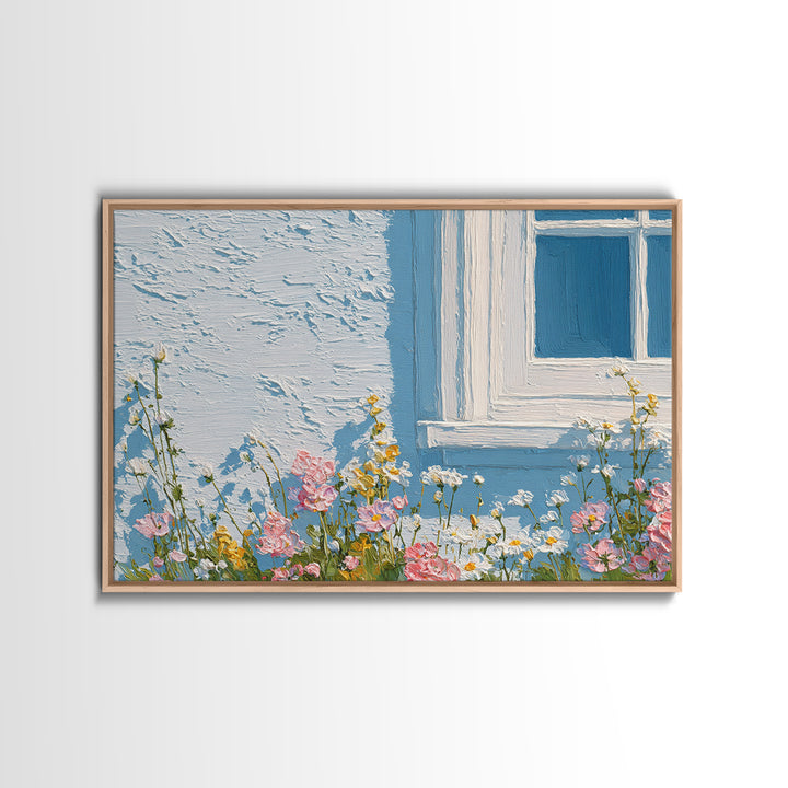 Fresh Air Meadow Landscape for Clean Mood Framed Canvas Print, Laundry Room Art, Minimalist Wall Art, Living Room Decor, Clean, LRA-3x2-27