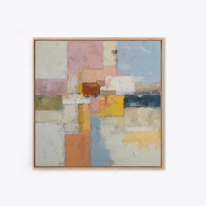 Warm Terra Cotta Abstract Landscape Canvas Print, Mediterranean Art, Digital Art Prints, Living Room Decor, Watercolor Art, MAR-1x1-14