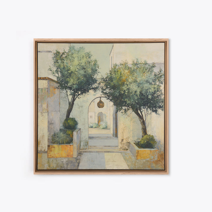 Olive Grove under Pale Morning Light Canvas Print, Mediterranean Art, Gallery Decor, Living Room Decor, Fine Art, Azure, MAR-1x1-89