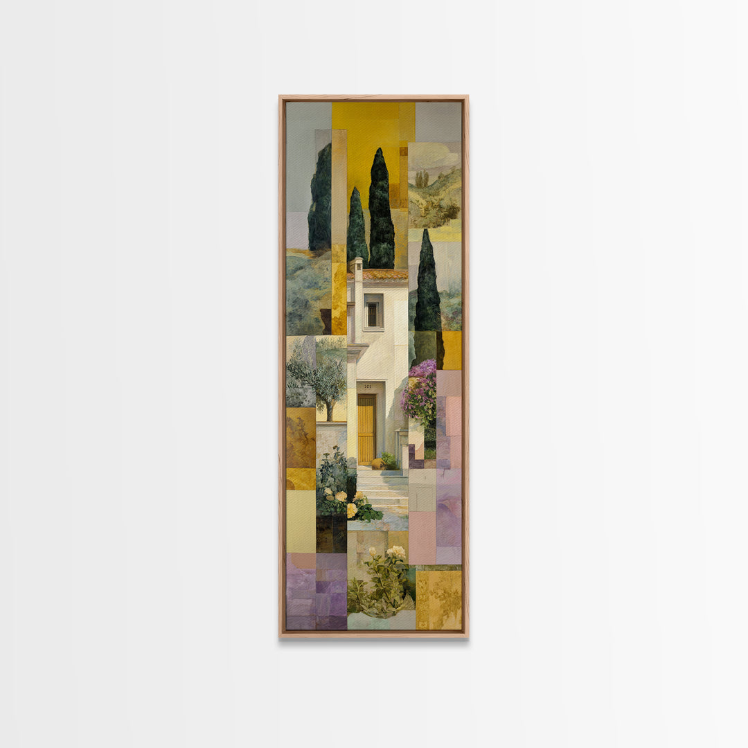Olive Grove under Pale Morning Light Canvas Print, Mediterranean Art, Wall Decor, Living Room Decor, Fine Art, Azure, MAR-1x3-77