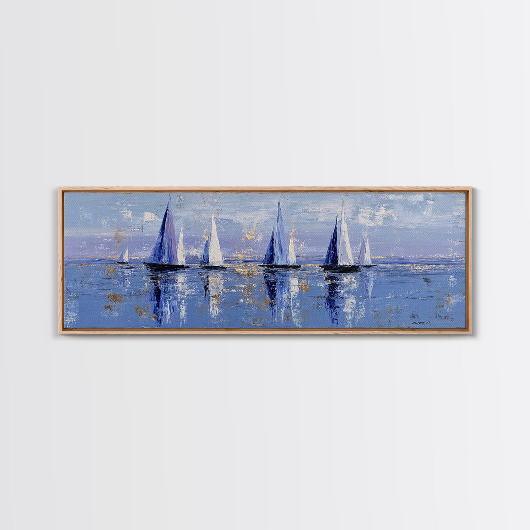 Greek Vase Modern Floral Design Framed Canvas Print, Mediterranean Art, Living Room Art, Living Room Decor, Fine Art, Azure, MAR-3x1-7