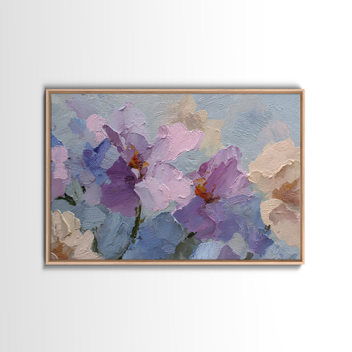 Wild Herbs Rosemary and Thyme Botanical Study Canvas Print, Mediterranean Art, Digital Print, Living Room Decor, Azure, MAR-3x2-52