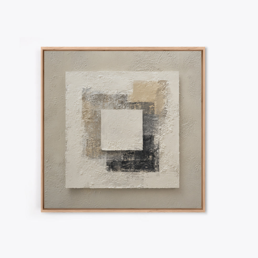 Minimal Stone Shapes Framed Canvas Print, Master Bedroom, Above Bed Decor, Bedroom Decor, Abstract Art, Sanctuary, MAS-1x1-16
