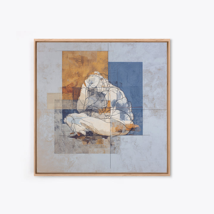 Classical Reclining Figure Implied Through Line Art Canvas Print, Master Bedroom, Wall Decor Bedroom, Bedroom Decor, Sanctuary, MAS-1x1-22