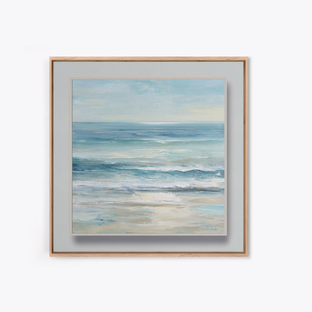 Elegant Moonlit Ocean Horizon Canvas Print, Master Bedroom, Room Decor, Bedroom Decor, Fine Art, Sanctuary, Wall Decal, MAS-1x1-25