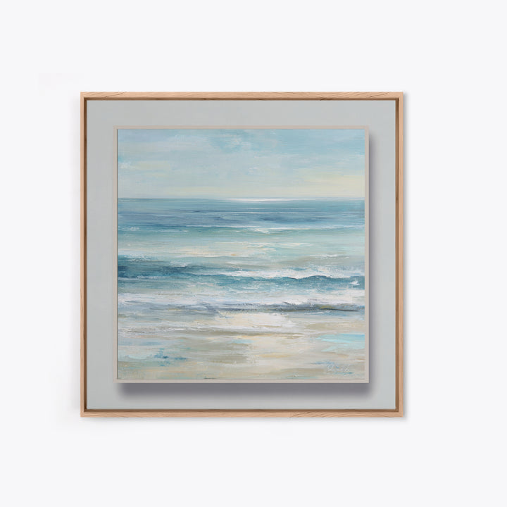 Elegant Moonlit Ocean Horizon Canvas Print, Master Bedroom, Room Decor, Bedroom Decor, Fine Art, Sanctuary, Wall Decal, MAS-1x1-25