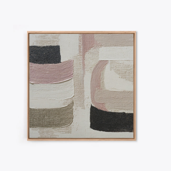 Soft Abstract Linen Texture Framed Canvas Print, Master Bedroom, Farmhouse Wall Art, Bedroom Decor, Fine Art, Sanctuary, MAS-1x1-27