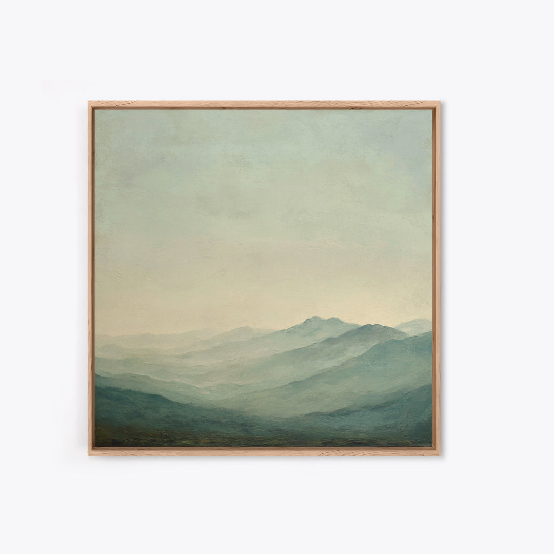 Soft Mountain Ridge Framed Canvas Print, Master Bedroom, Boho Decor, Bedroom Decor, Fine Art, Sanctuary, Wall Art Prints, MAS-1x1-37