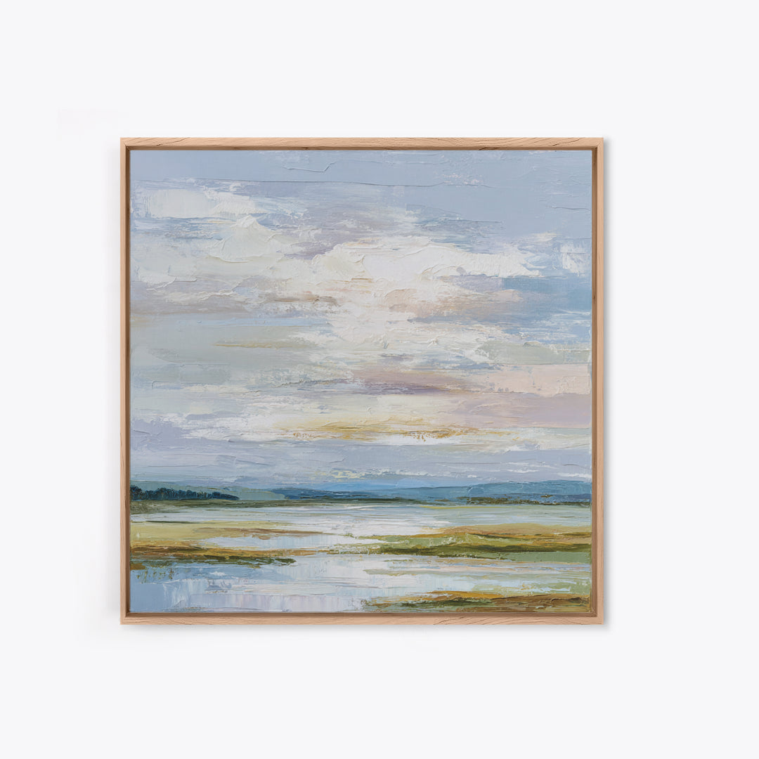Blush and Taupe Cloudscape Canvas Print, Master Bedroom, Over Bed Wall Art, Bedroom Decor, Oil Painting, Sanctuary, MAS-1x1-54