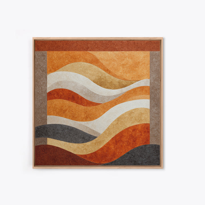 Abstract Wave Forms Framed Canvas Print, Master Bedroom, Wall Art Bedroom, Bedroom Decor, Sanctuary, Statement Artwork, MAS-1x1-68