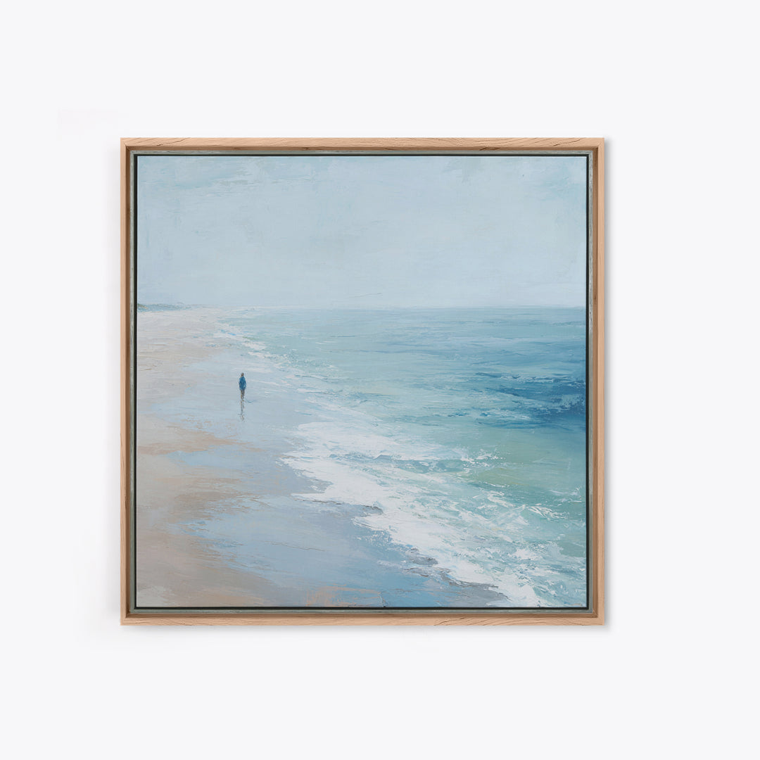 Hotel Coastal Landscape Framed Canvas Print, Master Bedroom, Wall Art, Bedroom Decor, Fine Art, Sanctuary, Bedroom Wall Art, MAS-1x1-93