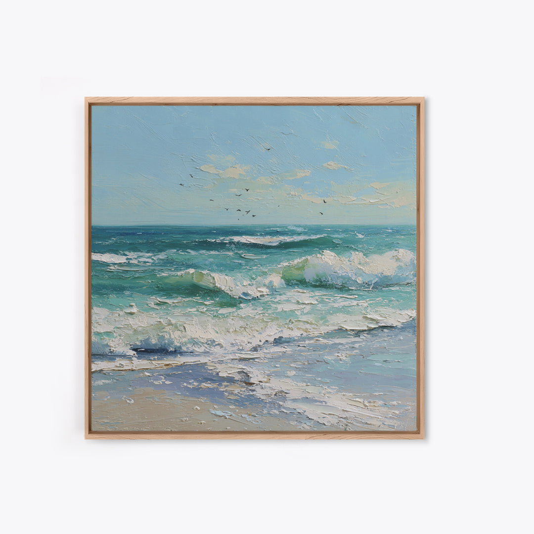 Elegant Moonlit Ocean Horizon Canvas Print, Master Bedroom, Wedding Decor, Bedroom Decor, Sanctuary, Rustic Home Decor, MAS-1x1-97