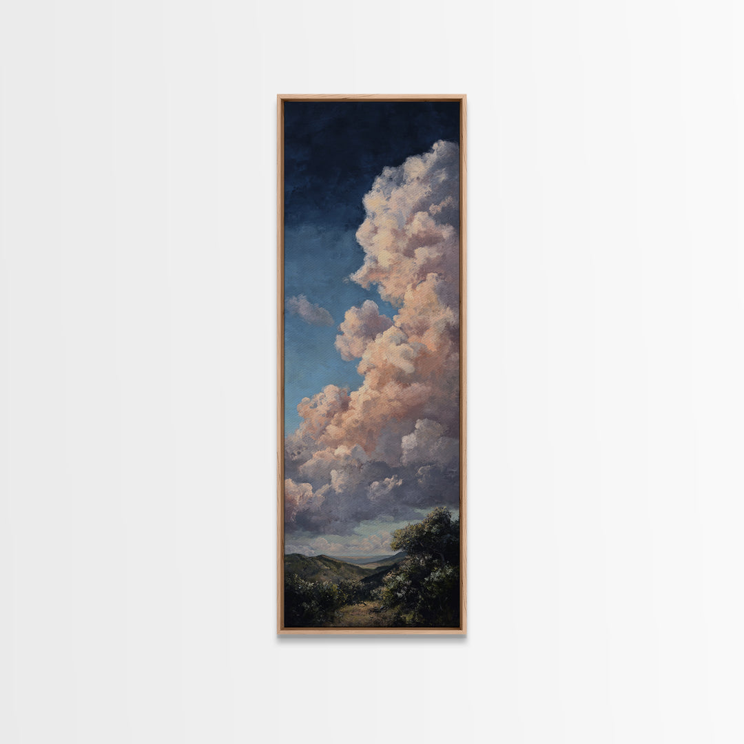 Blush and Taupe Cloudscape Canvas Print, Master Bedroom, Neutral Decor, Bedroom Decor, Fine Art, Sanctuary, Home Decor, MAS-1x3-18