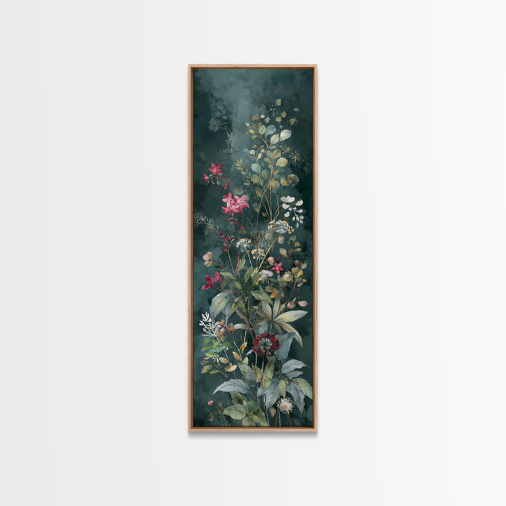 Dreamy Celestial Moon and Botanical Composition Canvas Print, Master Bedroom, Bedroom Wall Decor, Bedroom Decor, Sanctuary, MAS-1x3-23