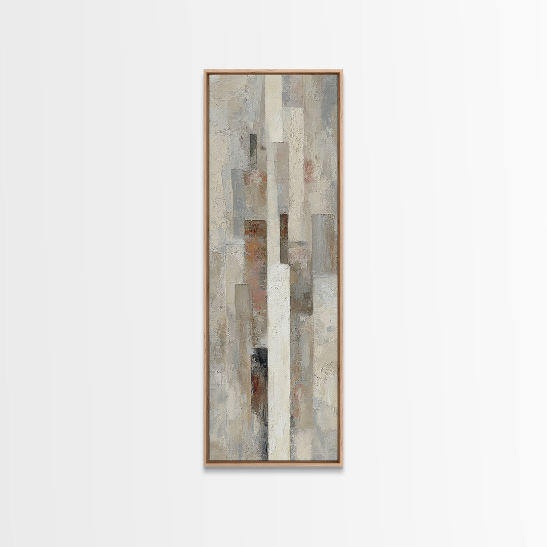 Minimal Stone Shapes Canvas Print, Master Bedroom, Bedroom Decor, Abstract Art, Sanctuary, Minimalist Wall Art, MAS-1x3-28