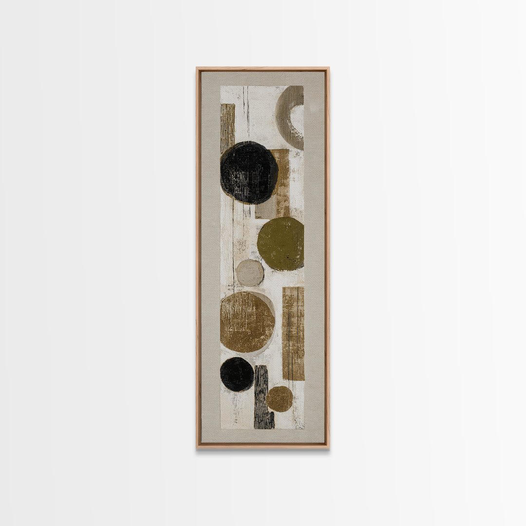 Minimal Stone Shapes Framed Canvas Print, Master Bedroom, Minimalist Decor, Bedroom Decor, Fine Art, Sanctuary, Farmhouse Decor, MAS-1x3-4