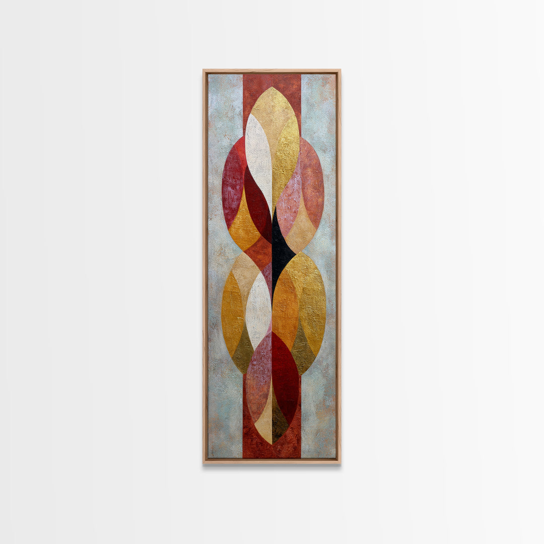Gold Accented Abstract Arches Canvas Print, Master Bedroom, Bedroom Decor, Sanctuary, Living Room Prints, Wall Decor Bedroom, MAS-1x3-44