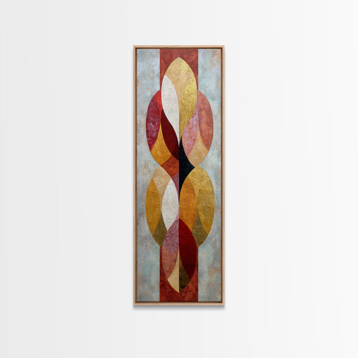 Gold Accented Abstract Arches Canvas Print, Master Bedroom, Bedroom Decor, Sanctuary, Living Room Prints, Wall Decor Bedroom, MAS-1x3-44