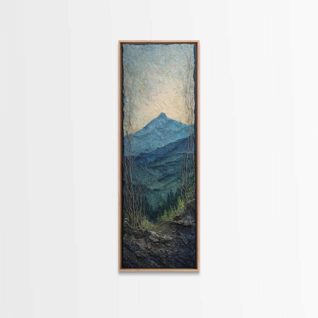 Soft Mountain Ridge Canvas Print, Master Bedroom, Modern Decor, Bedroom Decor, Fine Art, Sanctuary, Wall Decor, Art Print, MAS-1x3-49