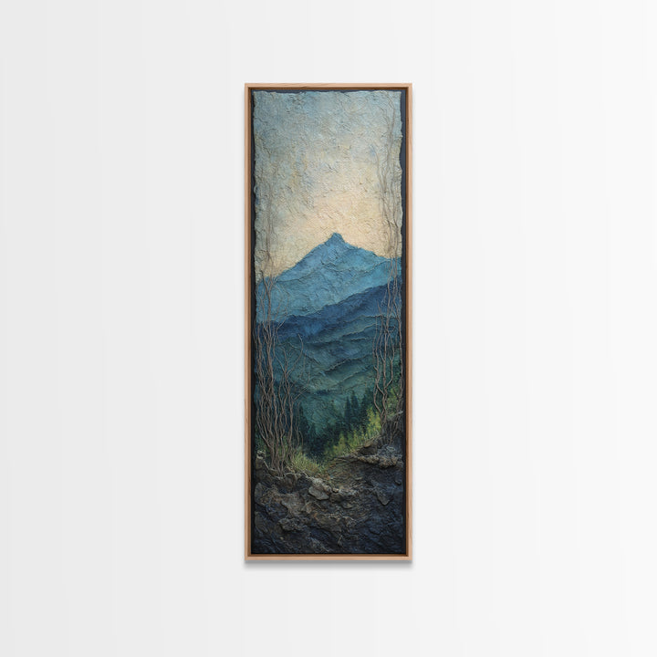 Soft Mountain Ridge Canvas Print, Master Bedroom, Modern Decor, Bedroom Decor, Fine Art, Sanctuary, Wall Decor, Art Print, MAS-1x3-49