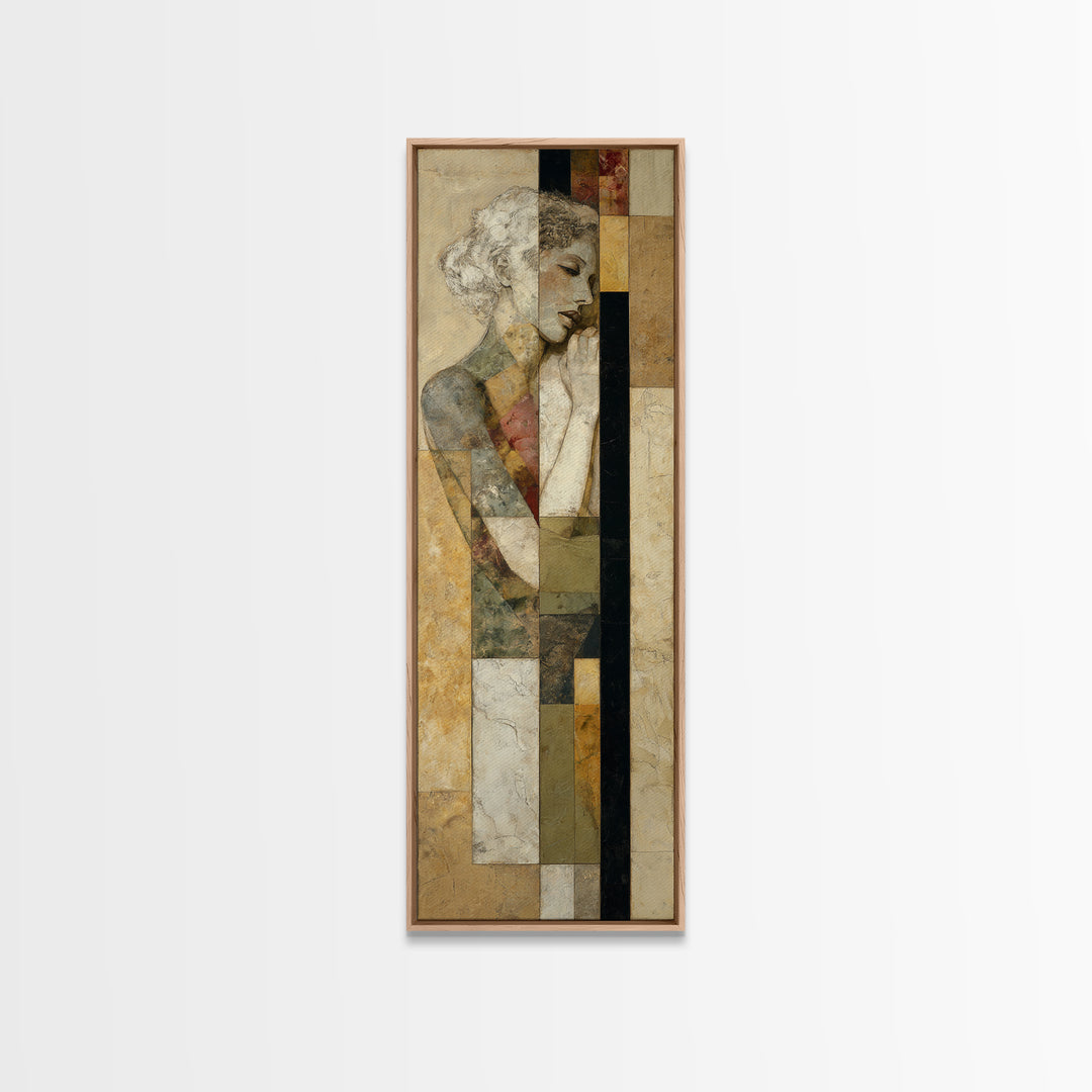 Classical Reclining Figure Implied Through Line Art Canvas Print, Master Bedroom, Master Bedroom Decor, Bedroom Decor, MAS-1x3-58