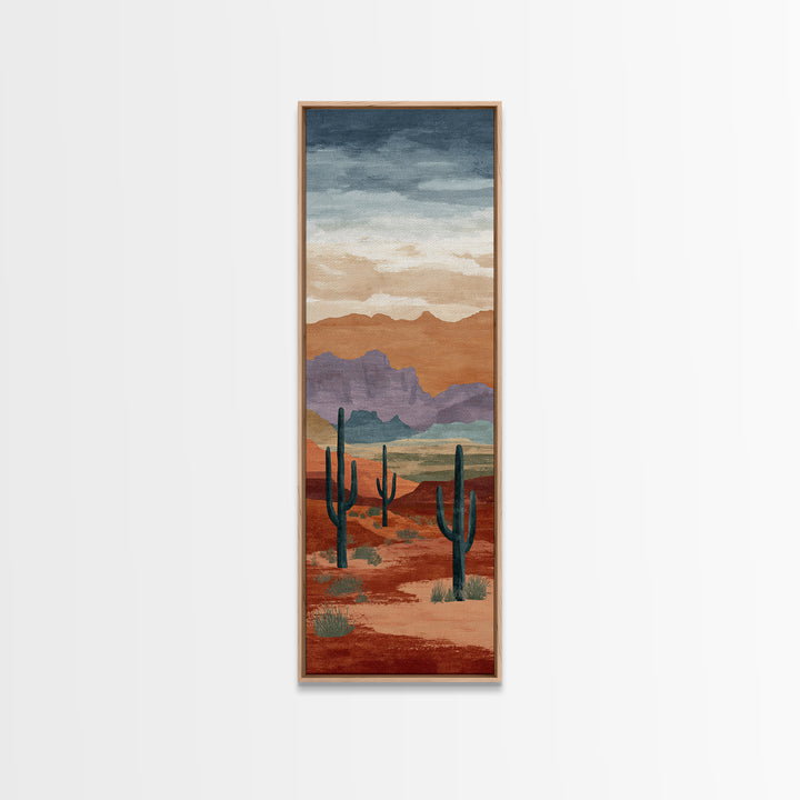 Quiet Desert Dusk Framed Canvas Print, Master Bedroom, Modern Decor, Bedroom Decor, Fine Art, Sanctuary, Wall Decor, Art Print, MAS-1x3-70