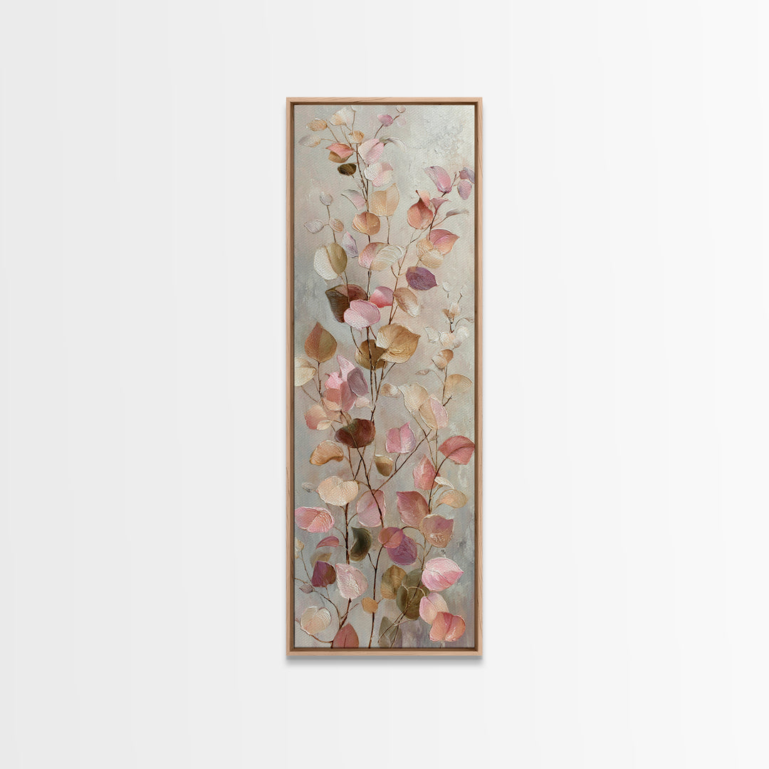Gentle Eucalyptus Watercolor Branches Canvas Print, Master Bedroom, Living Room Prints, Bedroom Decor, Fine Art, Sanctuary, MAS-1x3-72