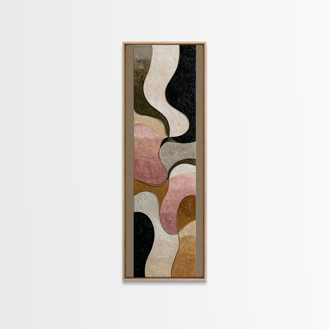 Abstract Wave Forms Framed Canvas Print, Master Bedroom, Bedroom Decor, Abstract Art, Sanctuary, Bedroom Wall Art, MAS-1x3-8