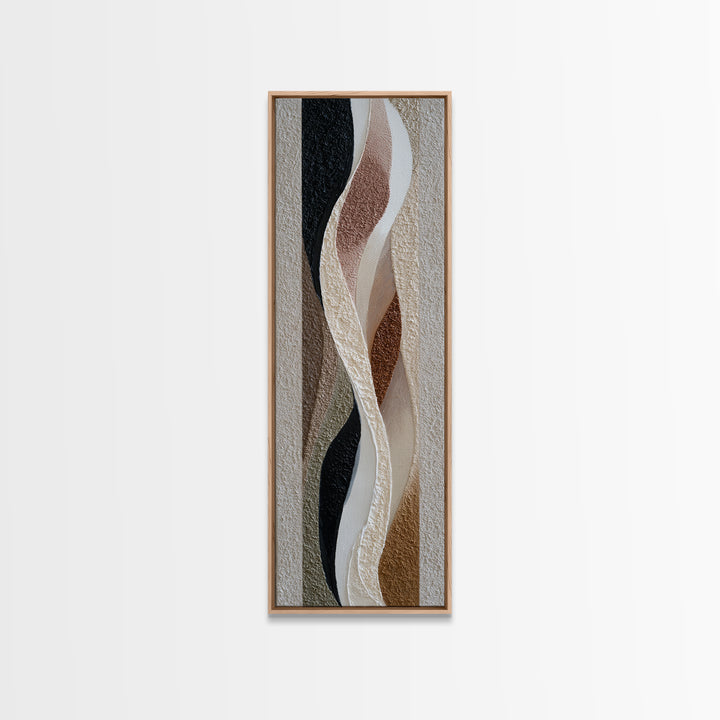 Abstract Wave Forms Framed Canvas Print, Master Bedroom, Wall Art Bedroom, Bedroom Decor, Sanctuary, Statement Artwork, MAS-1x3-80