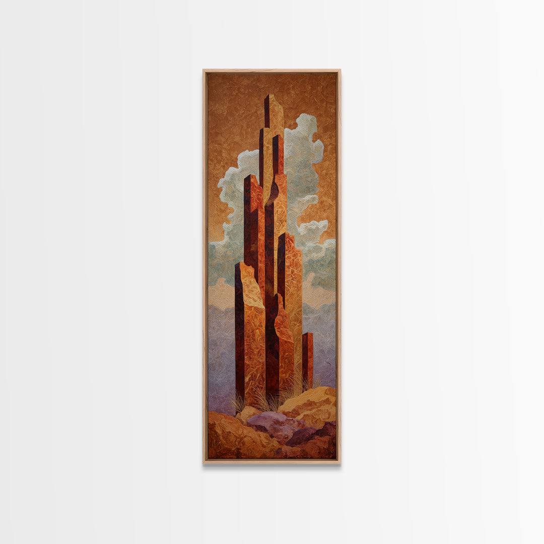 Quiet Desert Dusk Canvas Print, Master Bedroom, Room Decor, Bedroom Decor, Fine Art, Sanctuary, Wall Decal, Printable Art, MAS-1x3-94